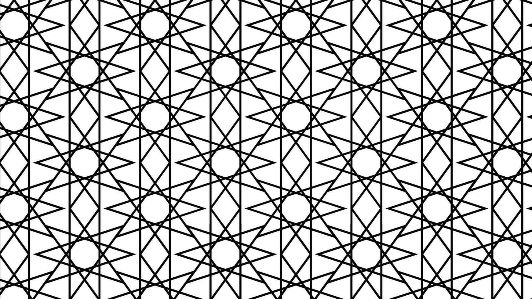 Repeating Pattern of Abstract Colorful Star and Hexagon Vector Background