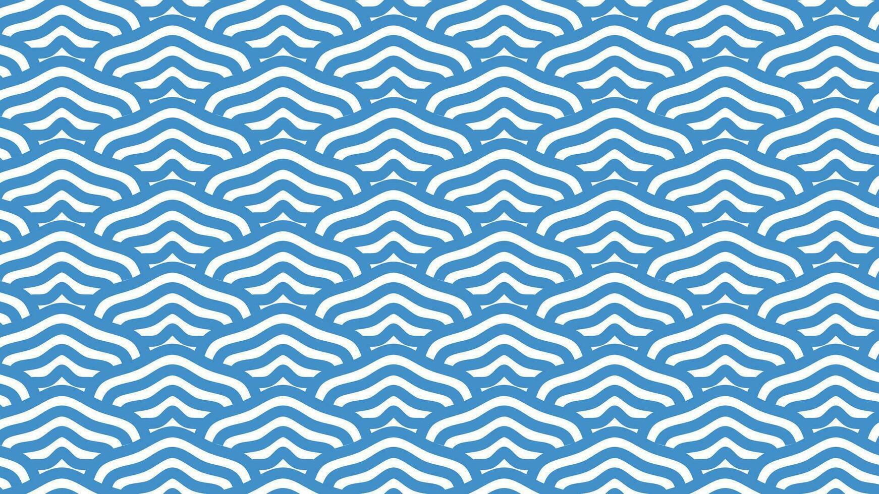 Seamless repetitive vector curvy waves pattern texture background