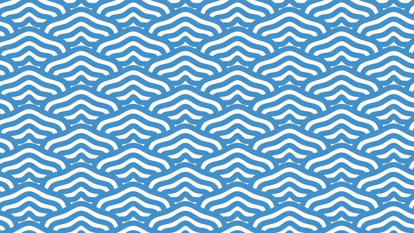 Seamless repetitive vector curvy waves pattern texture background