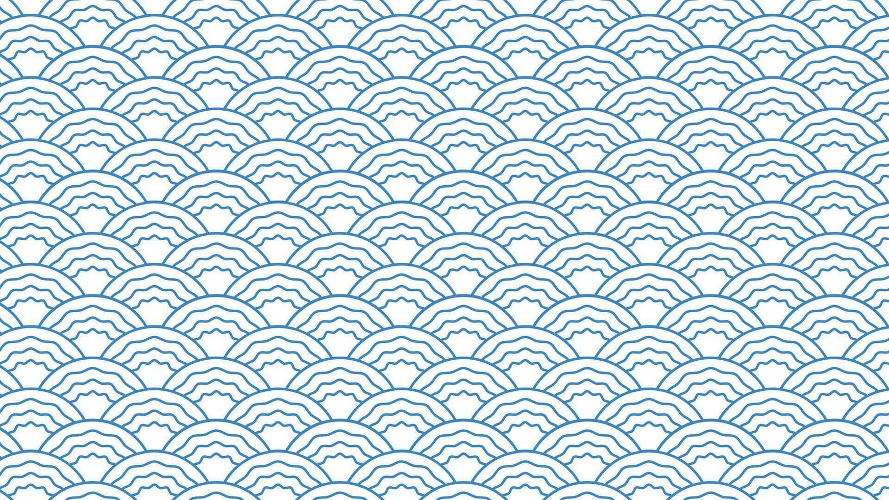 Seamless repetitive vector curvy waves pattern texture background