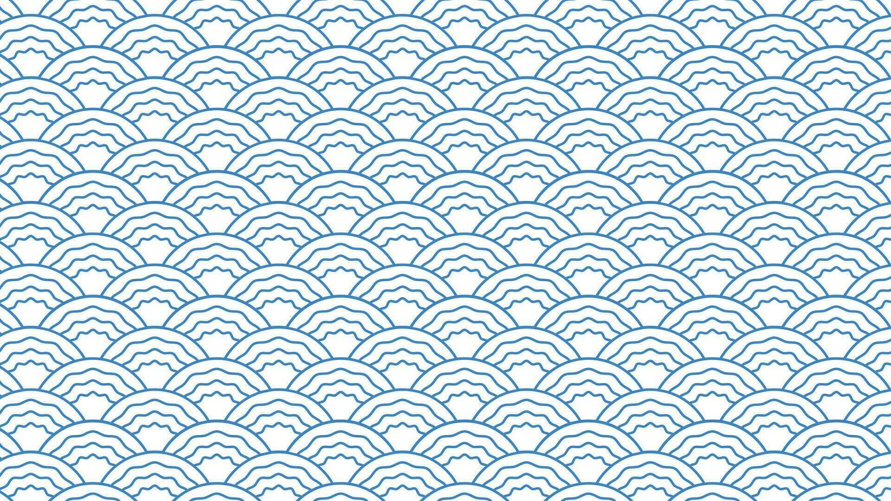 Seamless repetitive vector curvy waves pattern texture background