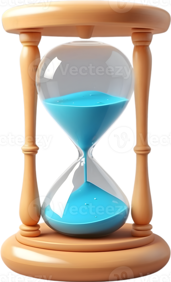 AI generated hourglass transparent background png