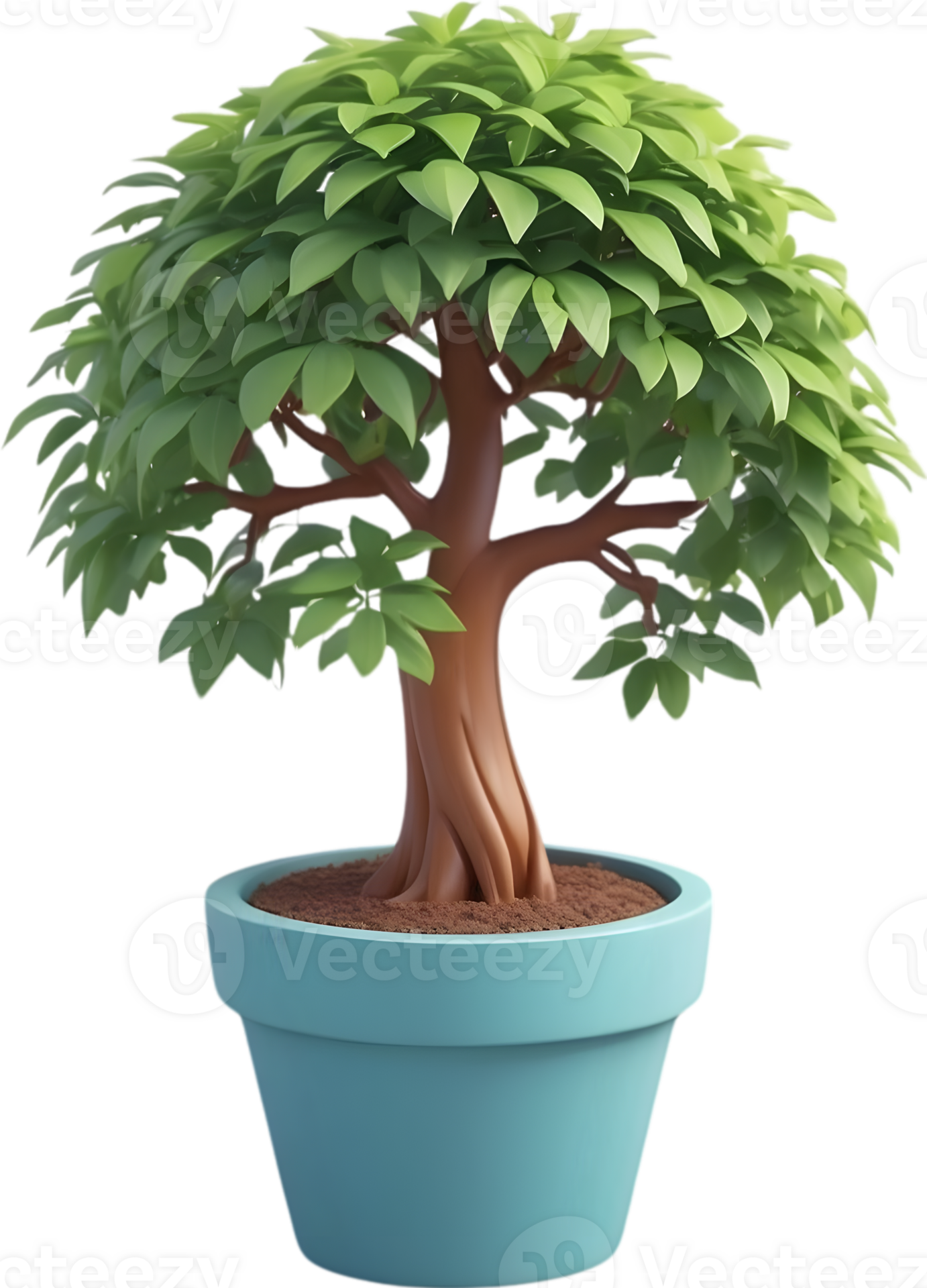 AI generated a bonsai tree in a pot on a white background 35974007 PNG