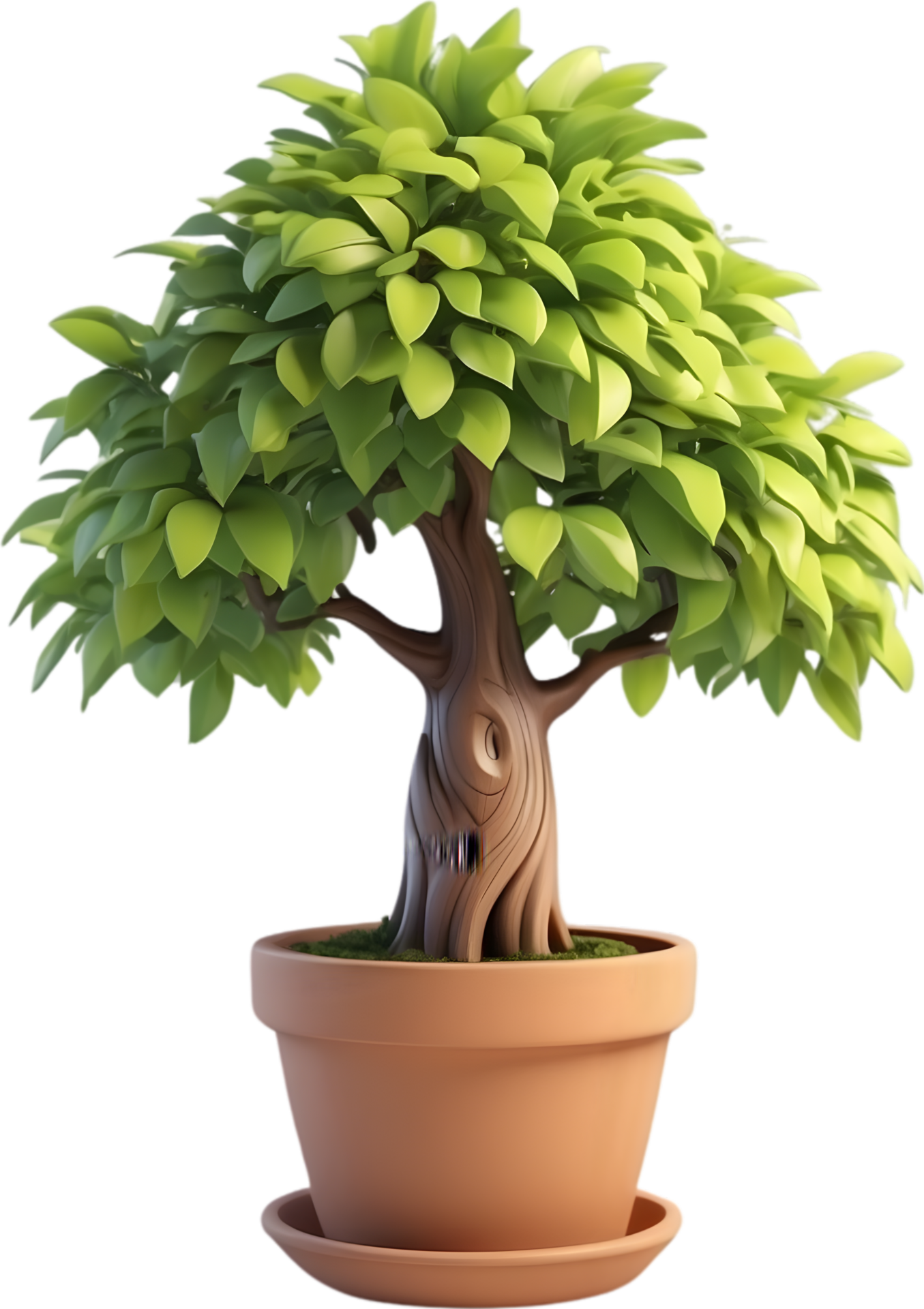 AI generated a bonsai tree in a pot on a white background 35974009 PNG