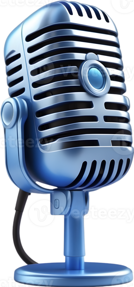 AI generated cartoon microphone clipart png