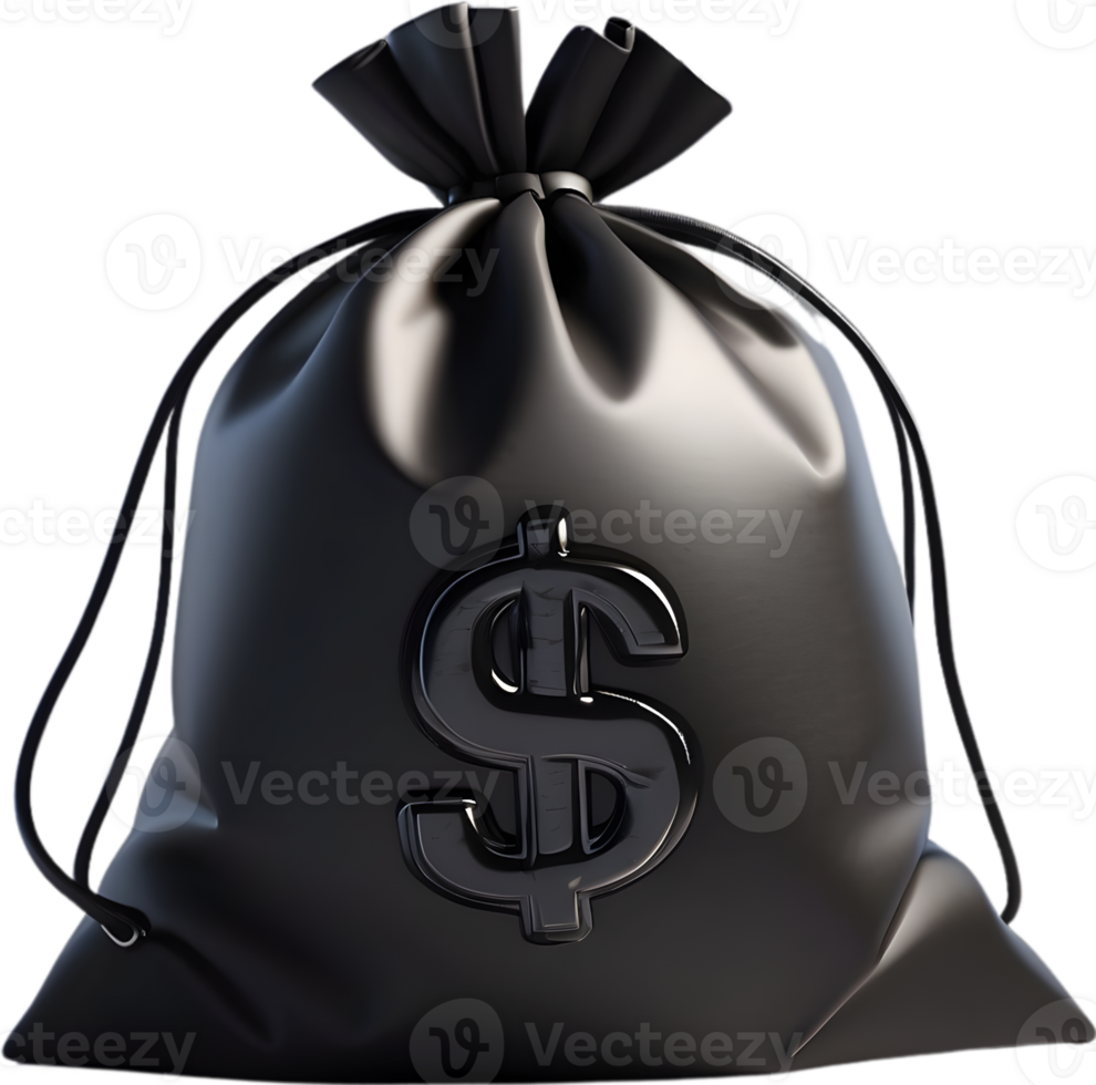 AI generated Black Bag clipart png