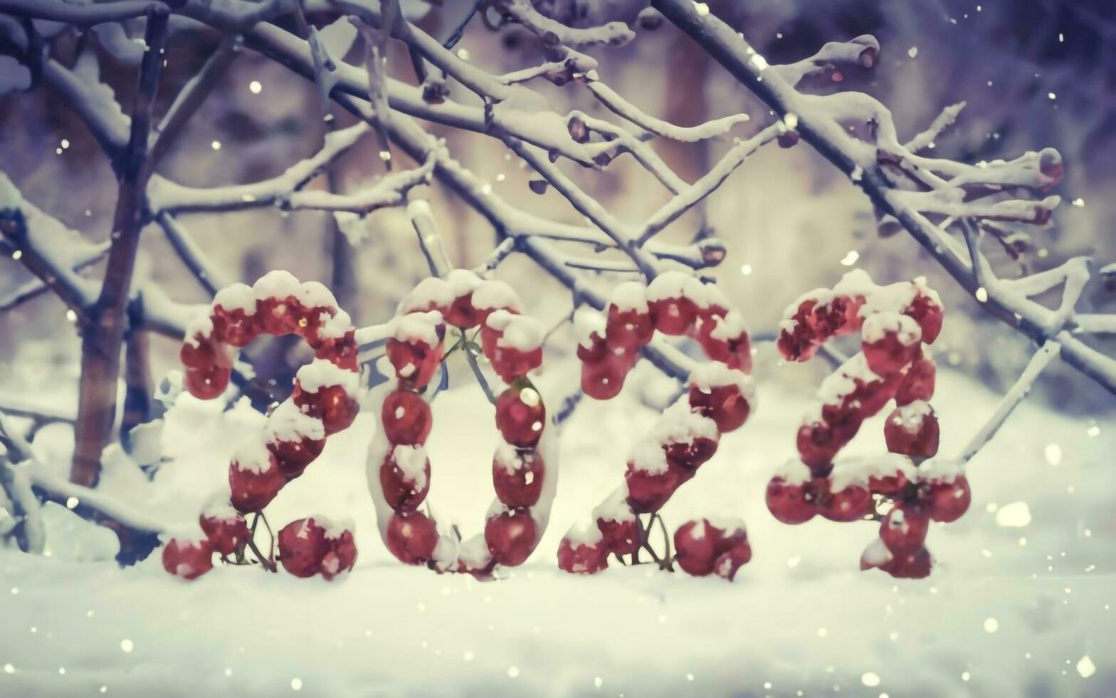 AI generated Happy New Year 2024. photo