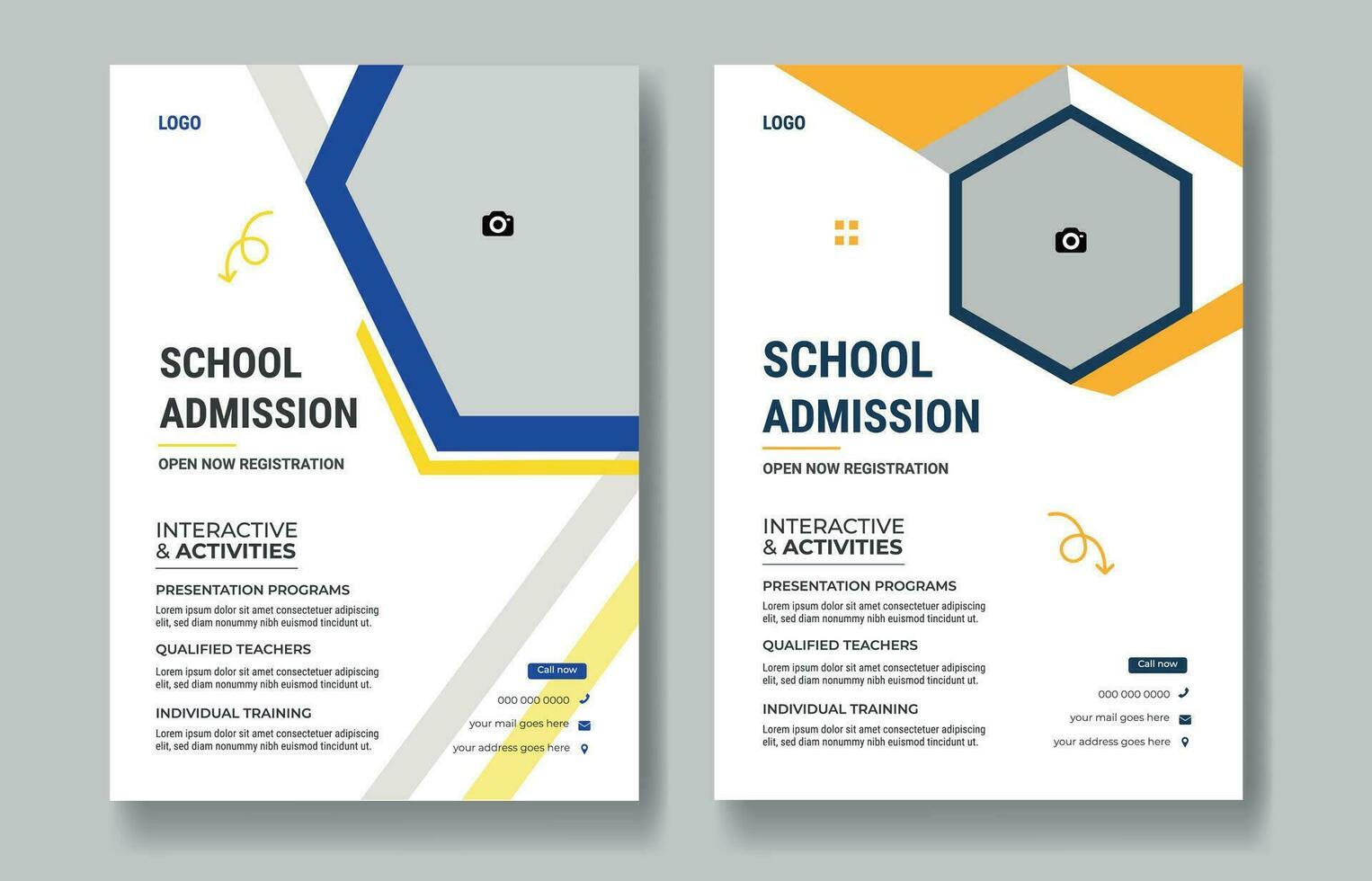 2024 School Admission Flyer Design vector