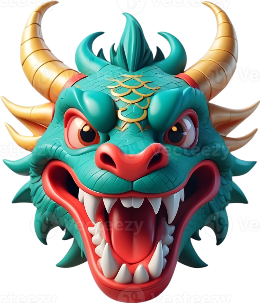 AI generated Chinese dragon zodiac, mythical creature illustration, png