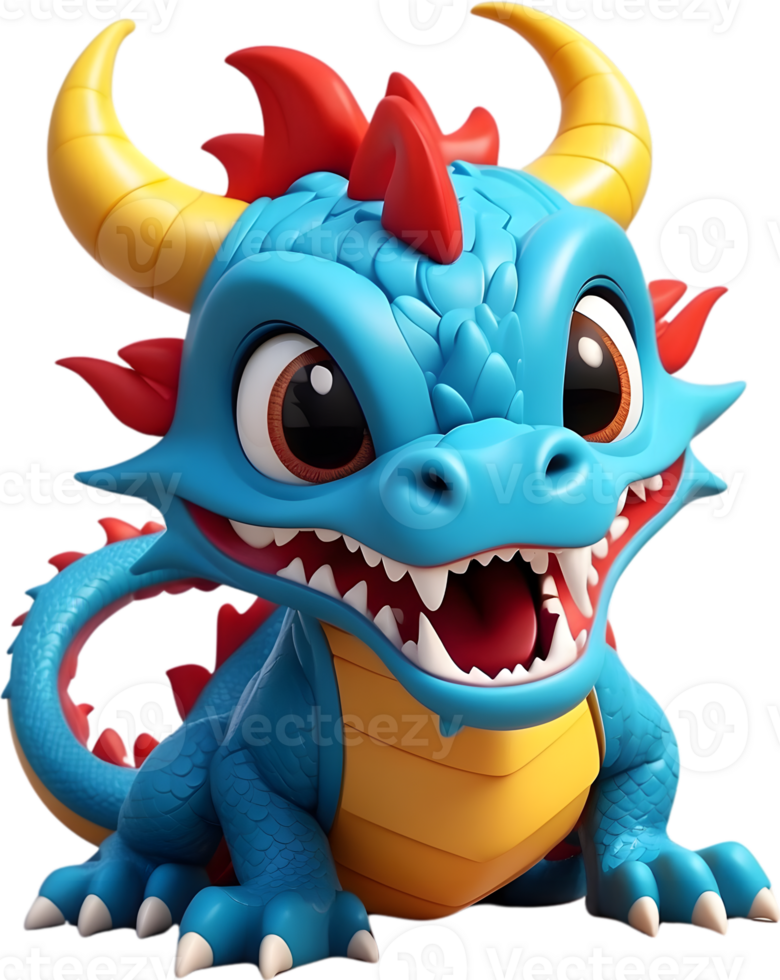AI generated Chinese dragon zodiac, mythical creature illustration, png