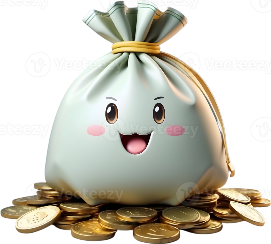 AI generated SMILE BAG  clipart png