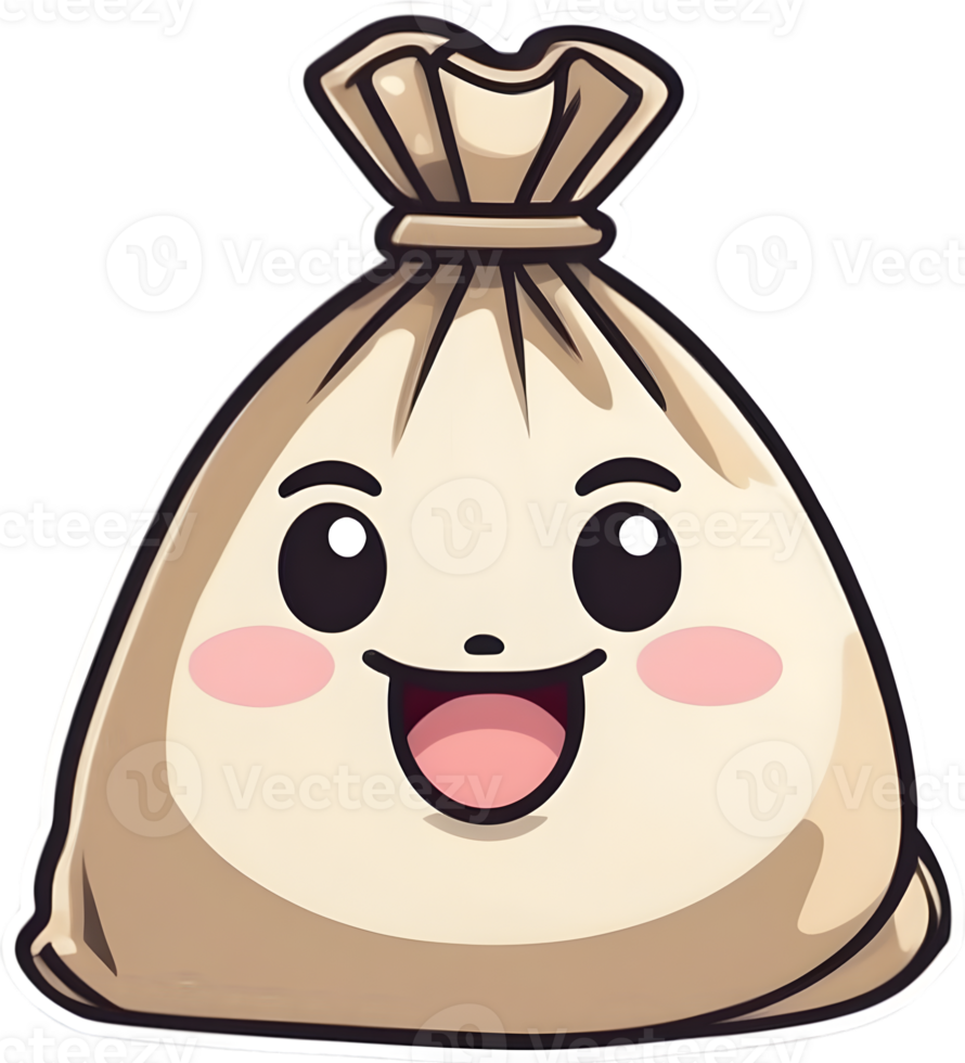 AI generated SMILE BAG  clipart png