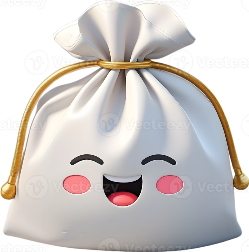 AI generated SMILE BAG  clipart png