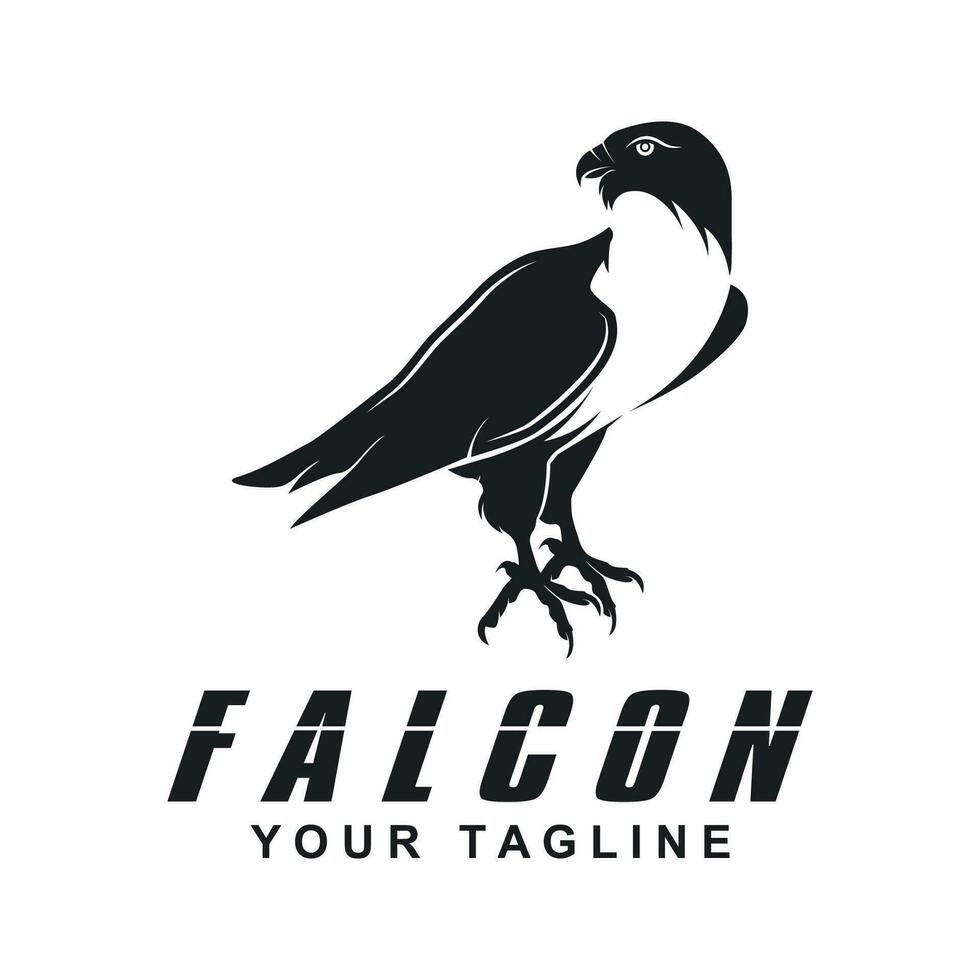 sencillo halcón vector logo diseño, logo adecuado para deporte equipo, medios de comunicación compañía, y seguro agencia