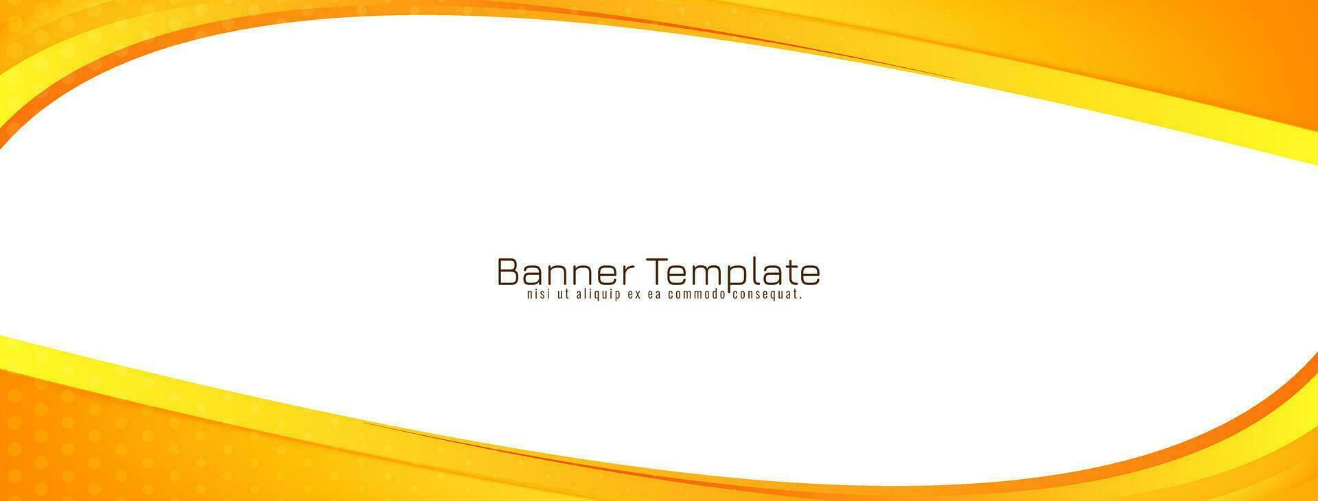 Dynamic Yellow and orange color wavy stylish banner design vector