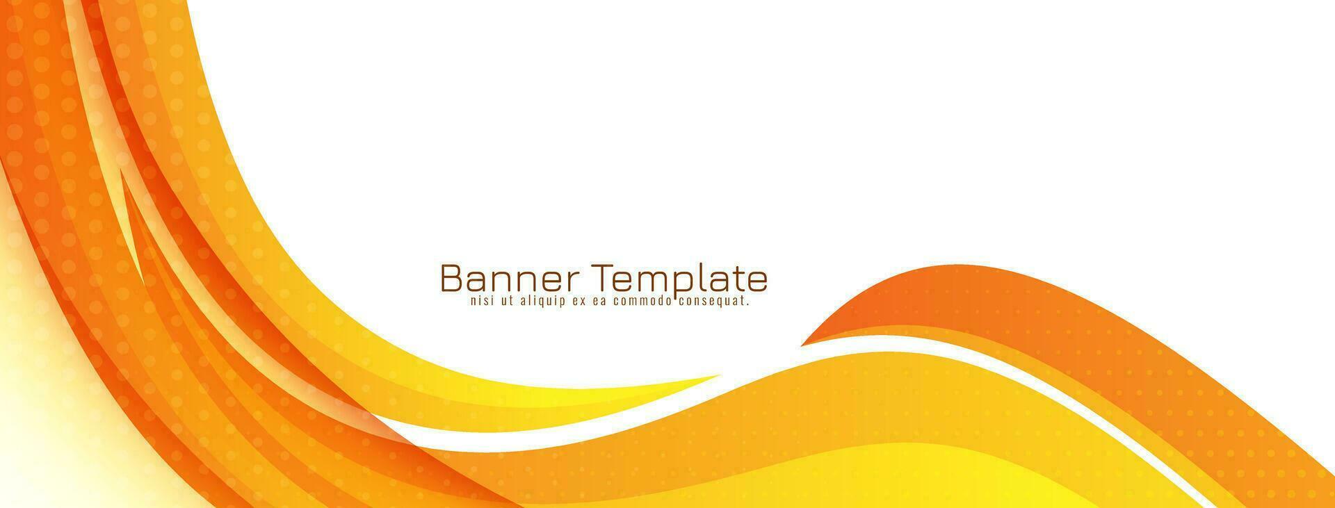 Modern stylish Yellow and orange color wave style banner design vector