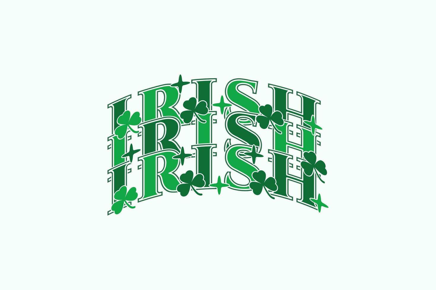 Retro Irish Lucky EPS, St Patricks Day T-shirt Design. Goood for T shirt print, poster, card, label, and other decoartion for St. Patrick's Day vector