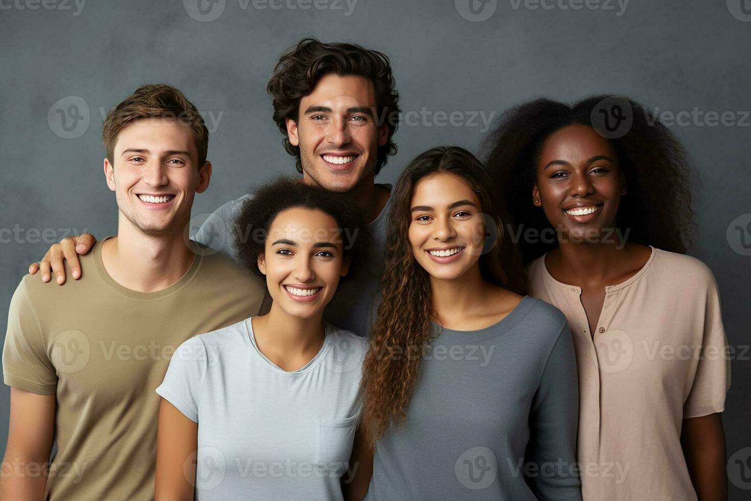 AI generated Close up on people getting stronger together photo