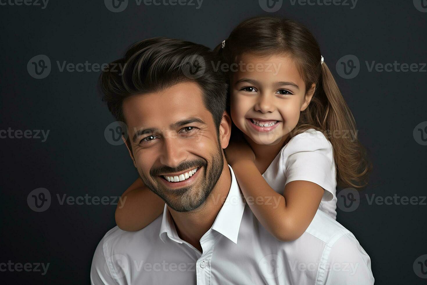 AI generated hugging happy beautiful family photo
