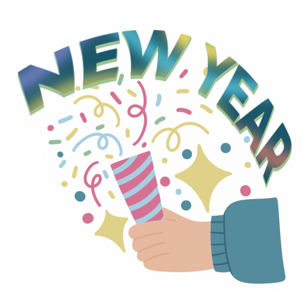 Happy new year party png