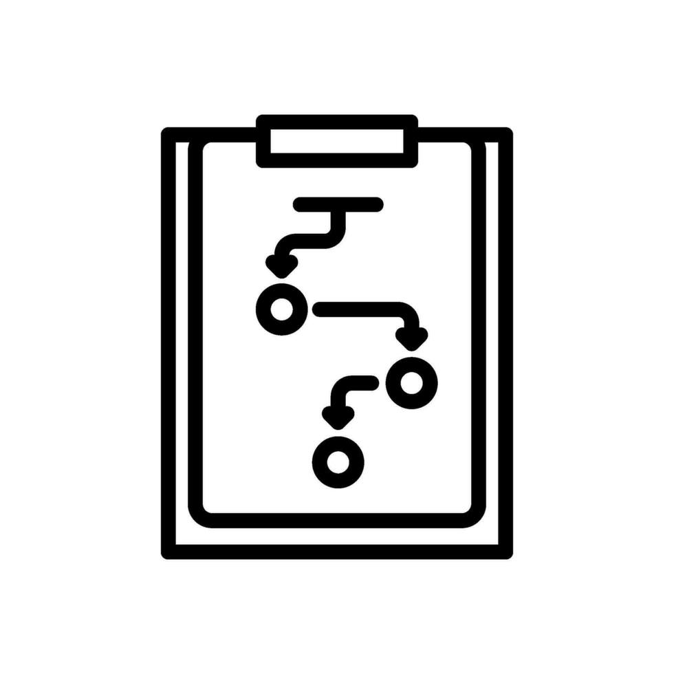 plan icon vector in line style