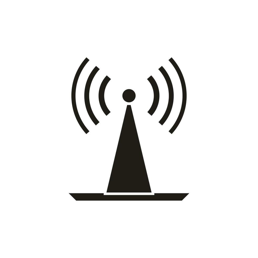 Antenna icon. Broadcast, transmitter. Vector illustration
