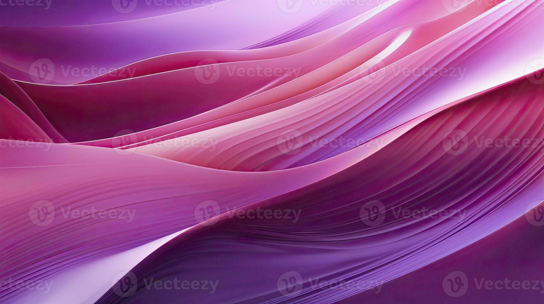 AI generated Abstract 3D image of digital waves in shades of pink and purple. AI Generated photo