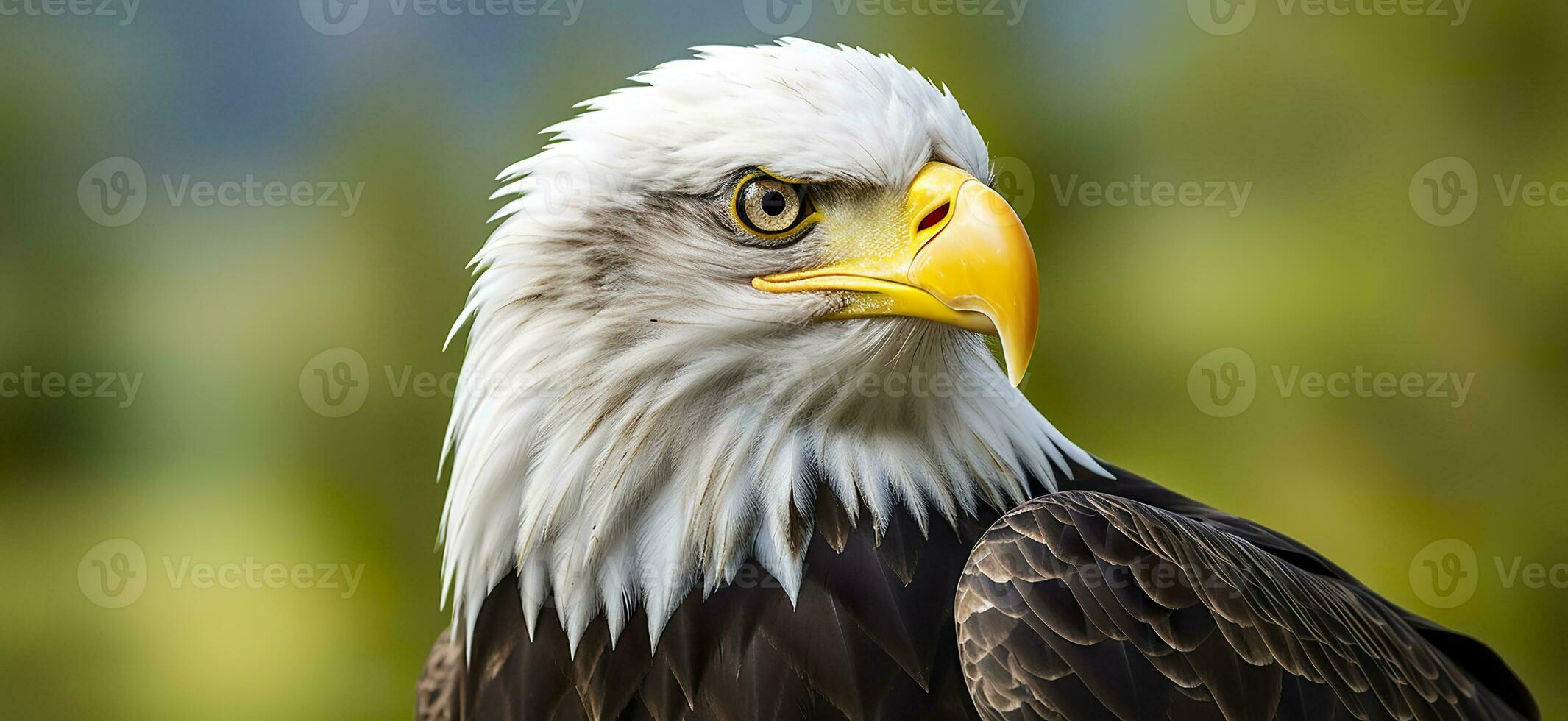 AI generated Portrait of an american bald eagle, wildlife. Generative AI photo