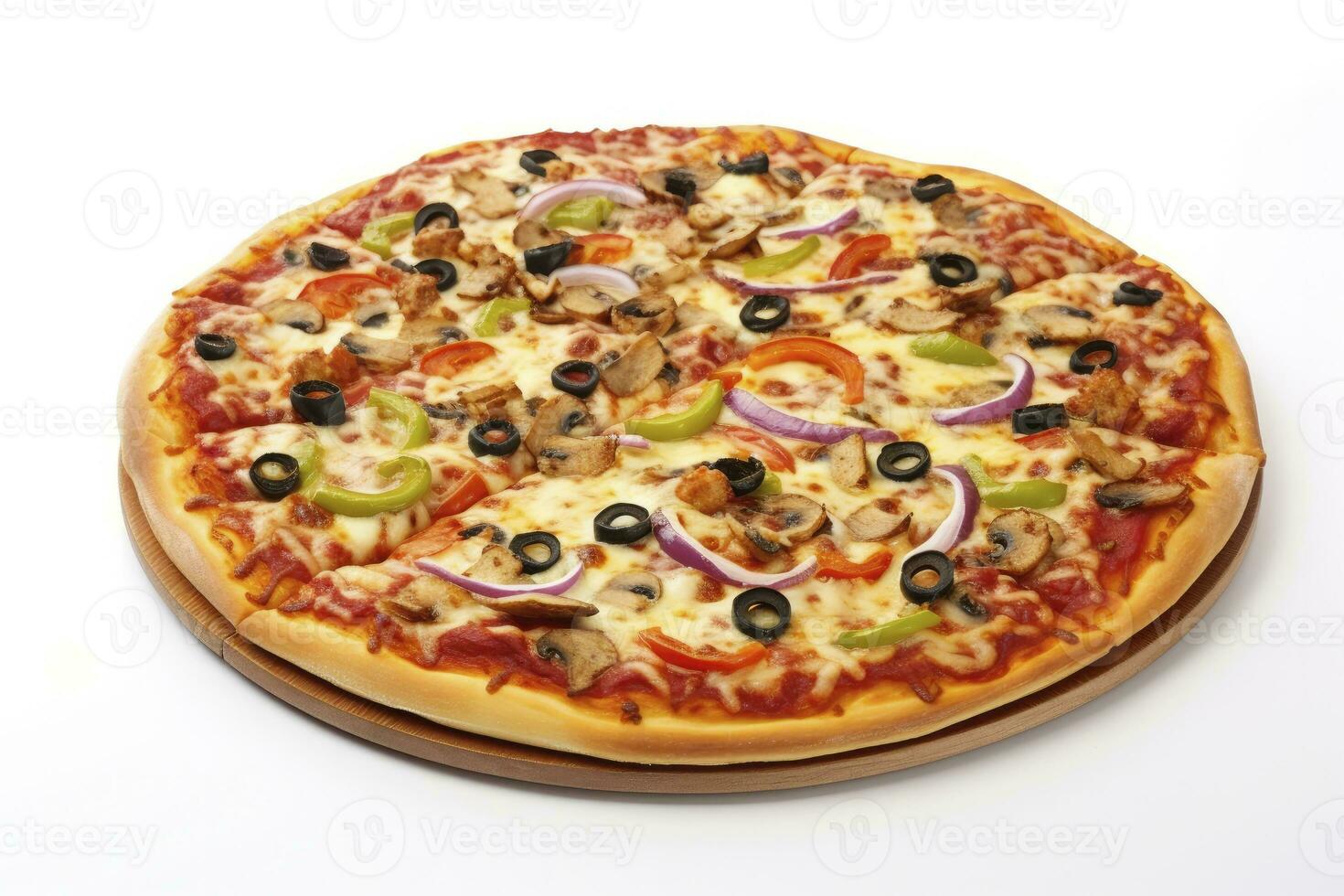 AI generated Pizza isolated on white background. AI Generated photo