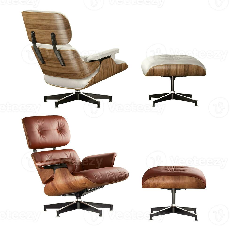 high quality 3d rendering of Eames lounge chair photo