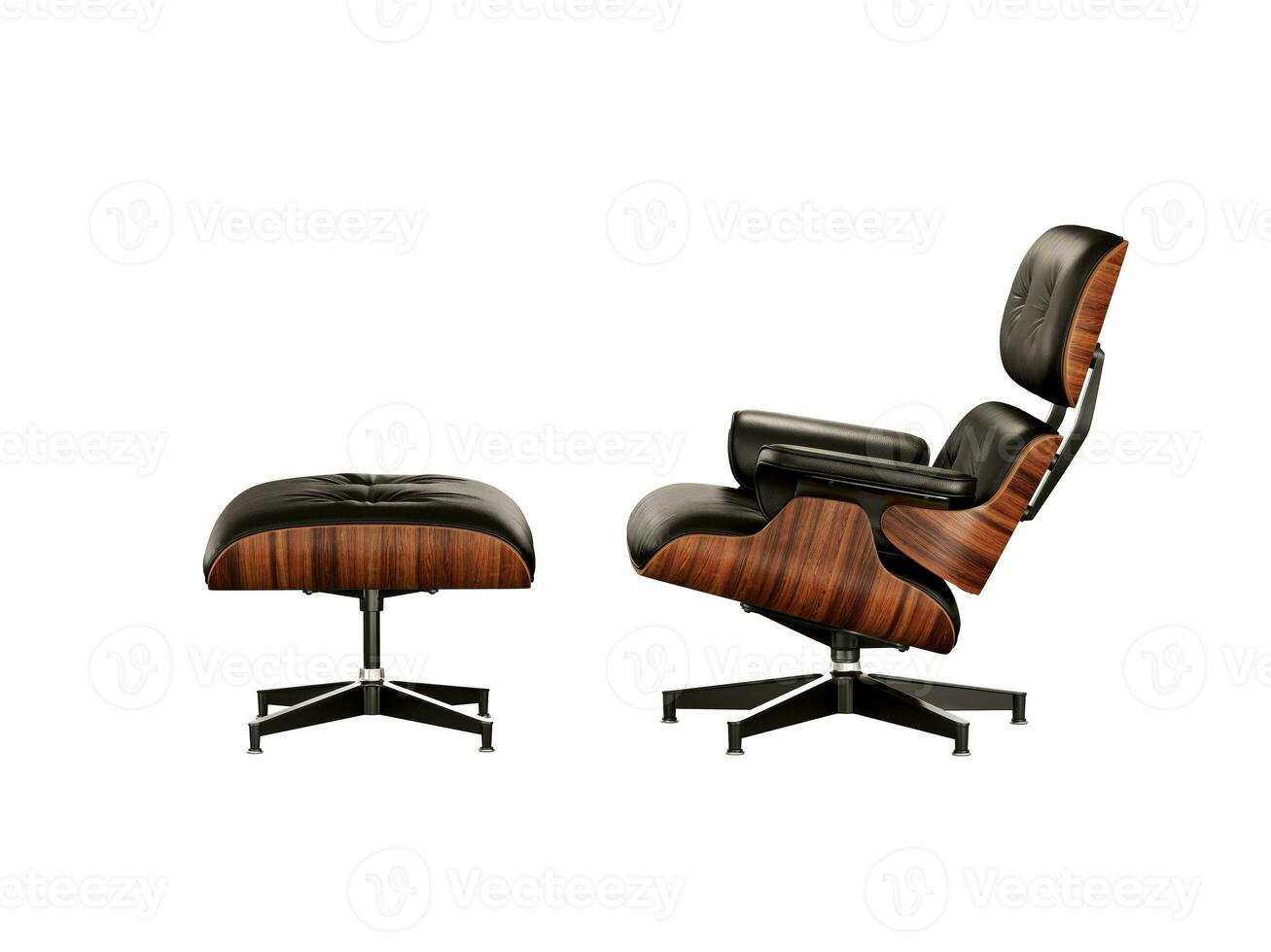 high quality 3d rendering of Eames lounge chair photo