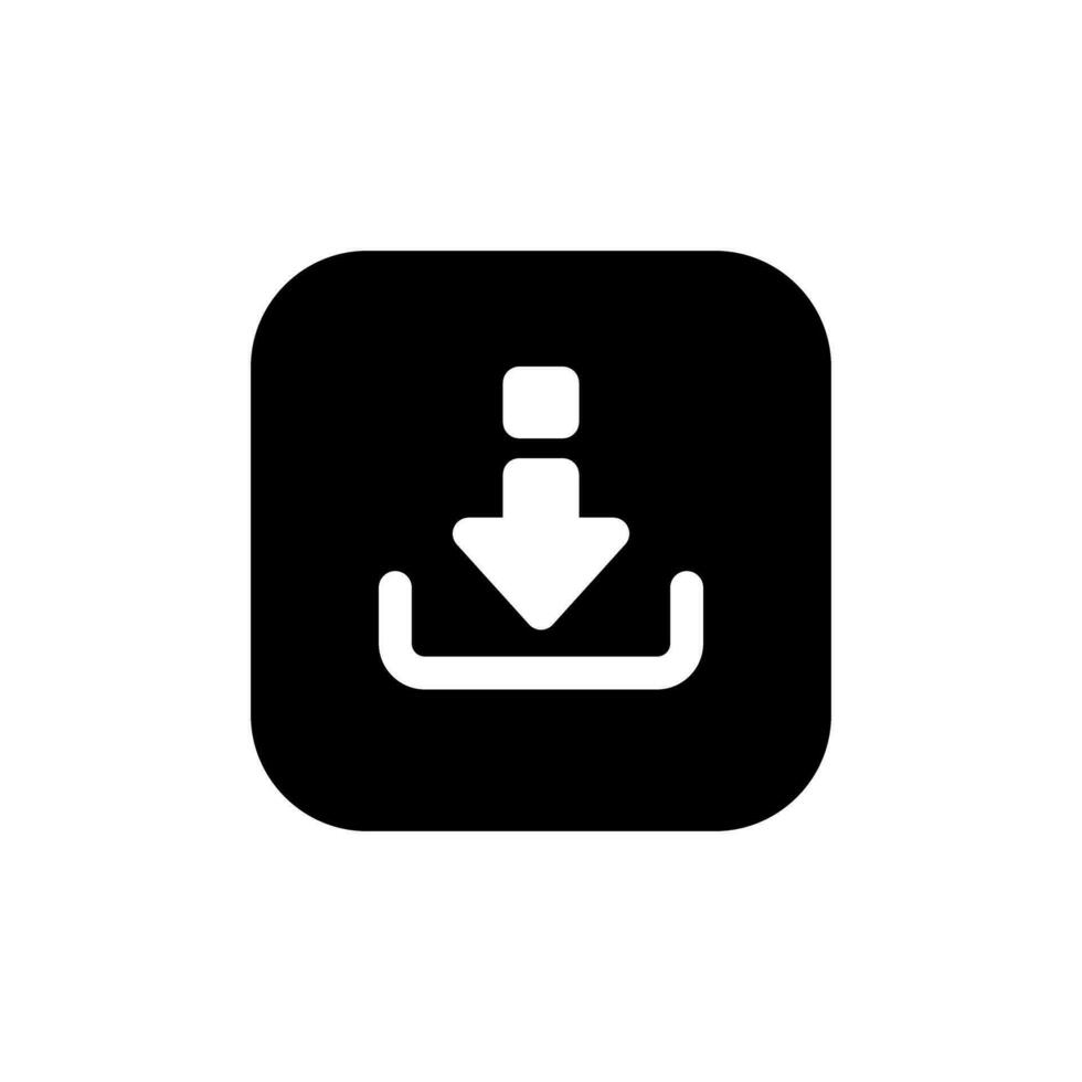 Download icon vector. Upload button illustration. Load symbol or logo. vector