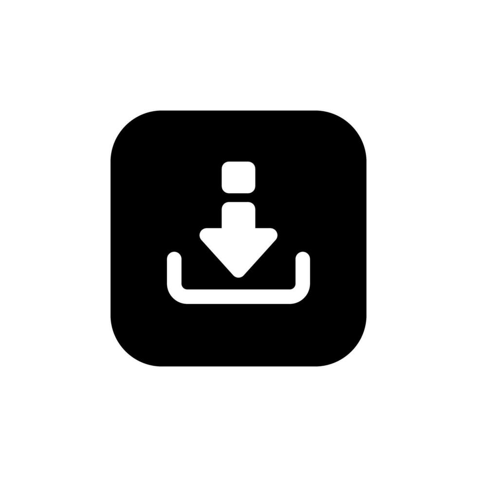 Download icon vector. Upload button illustration. Load symbol or logo. vector