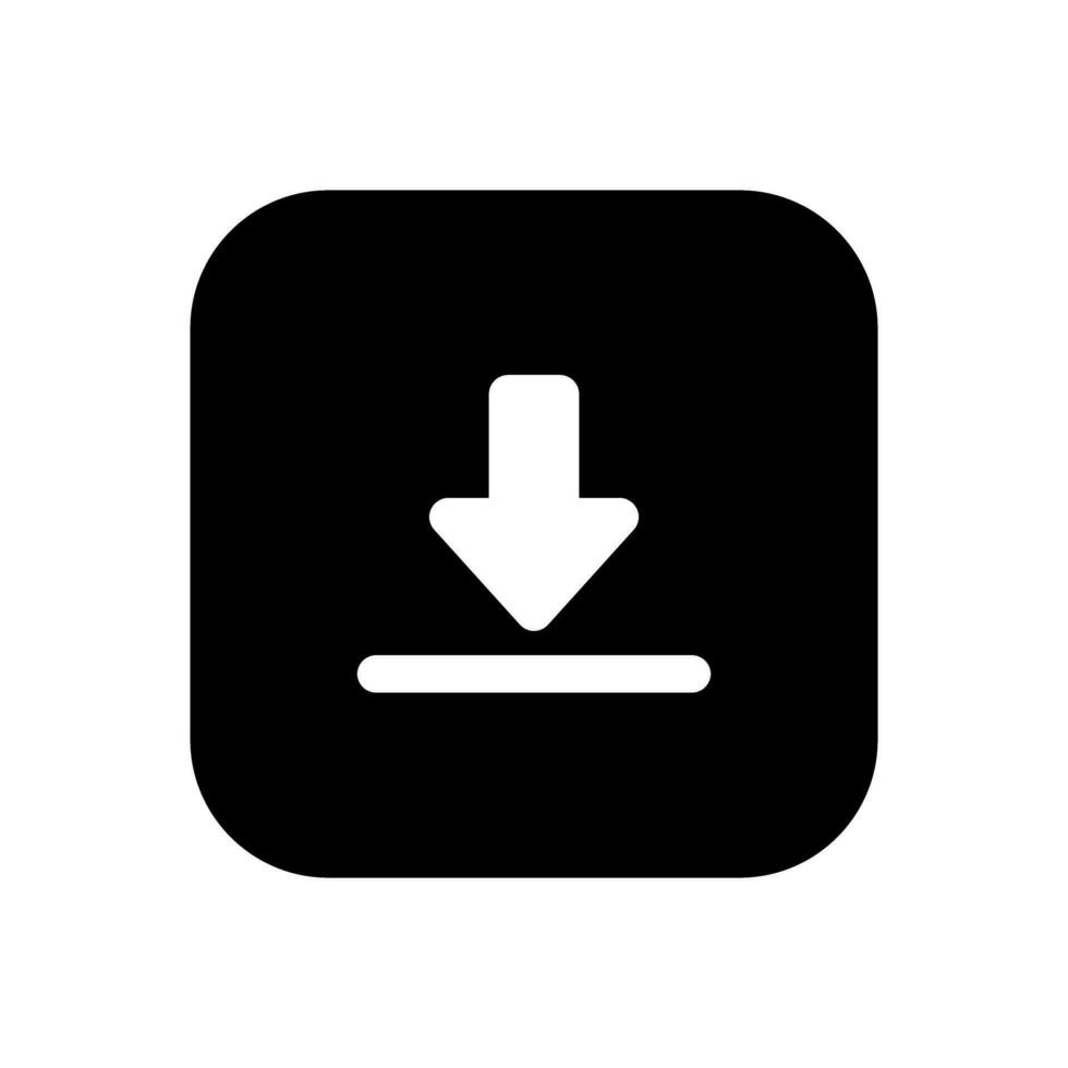 Download icon vector. Upload button illustration. Load symbol or logo. vector