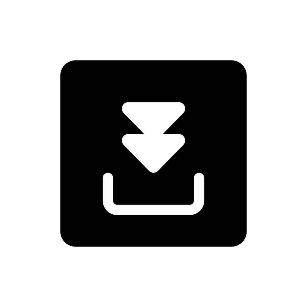 Download icon vector. Upload button illustration. Load symbol or logo. vector