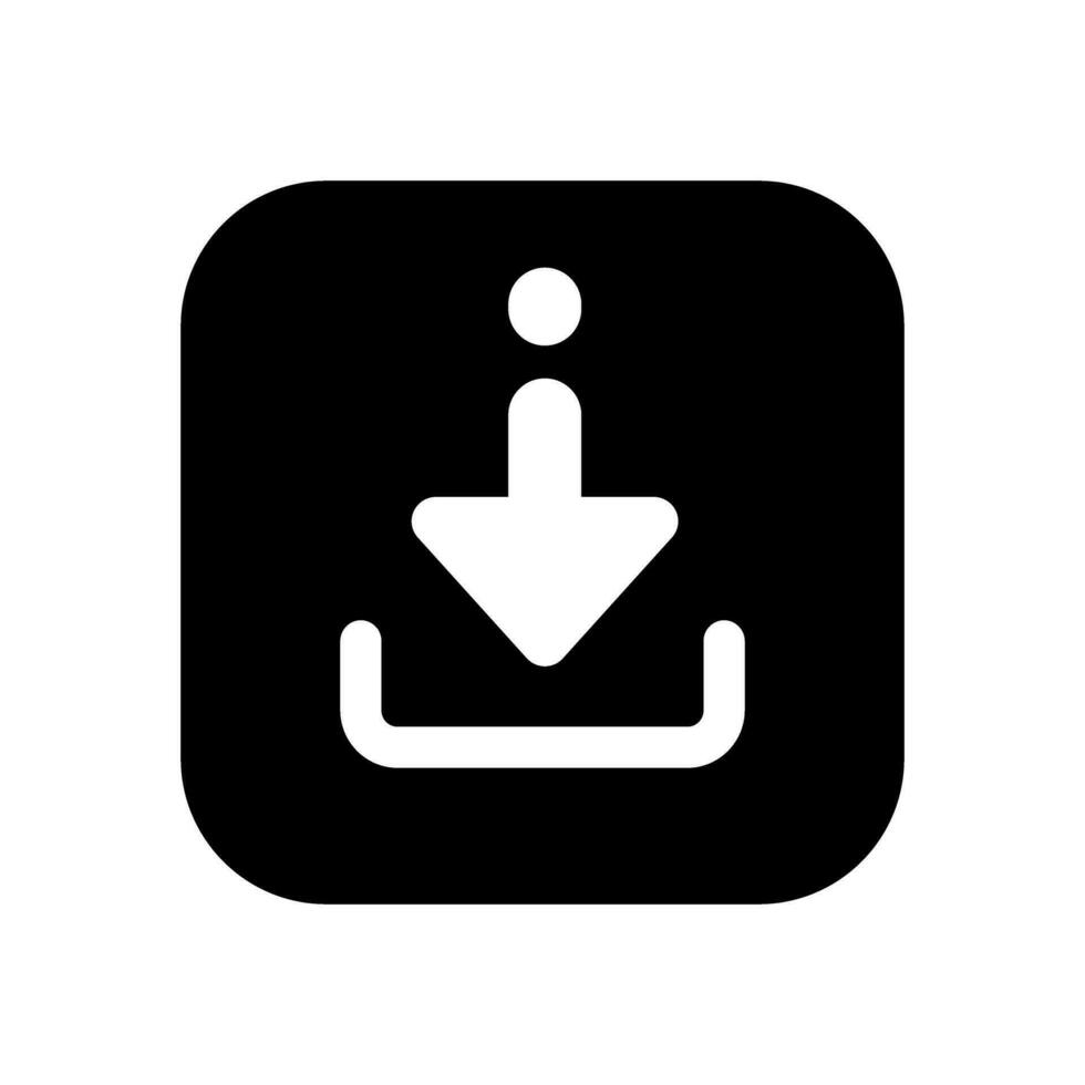 Download icon vector. Upload button illustration. Load symbol or logo. vector