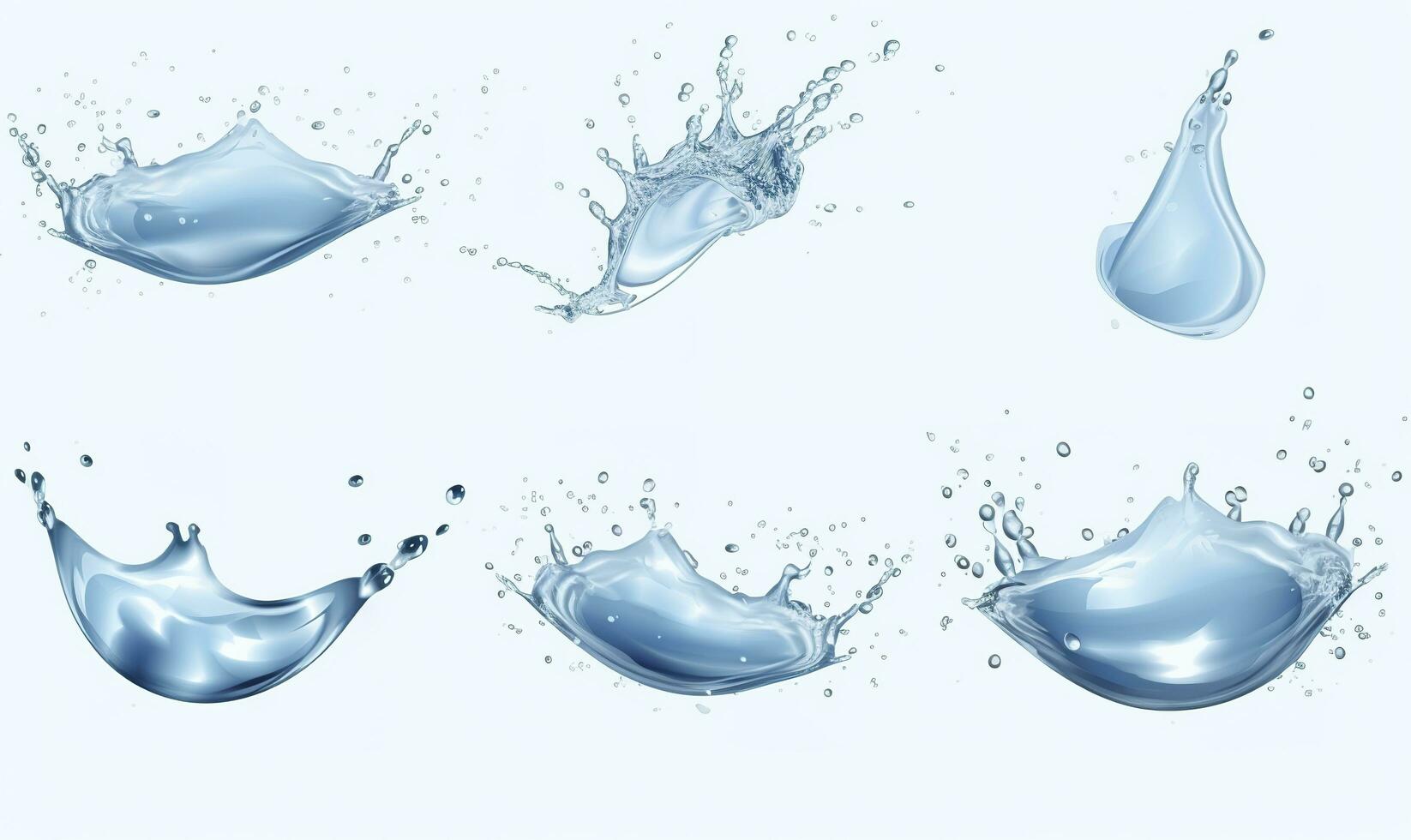 AI generated The water crown splashes with drops.Generative AI photo