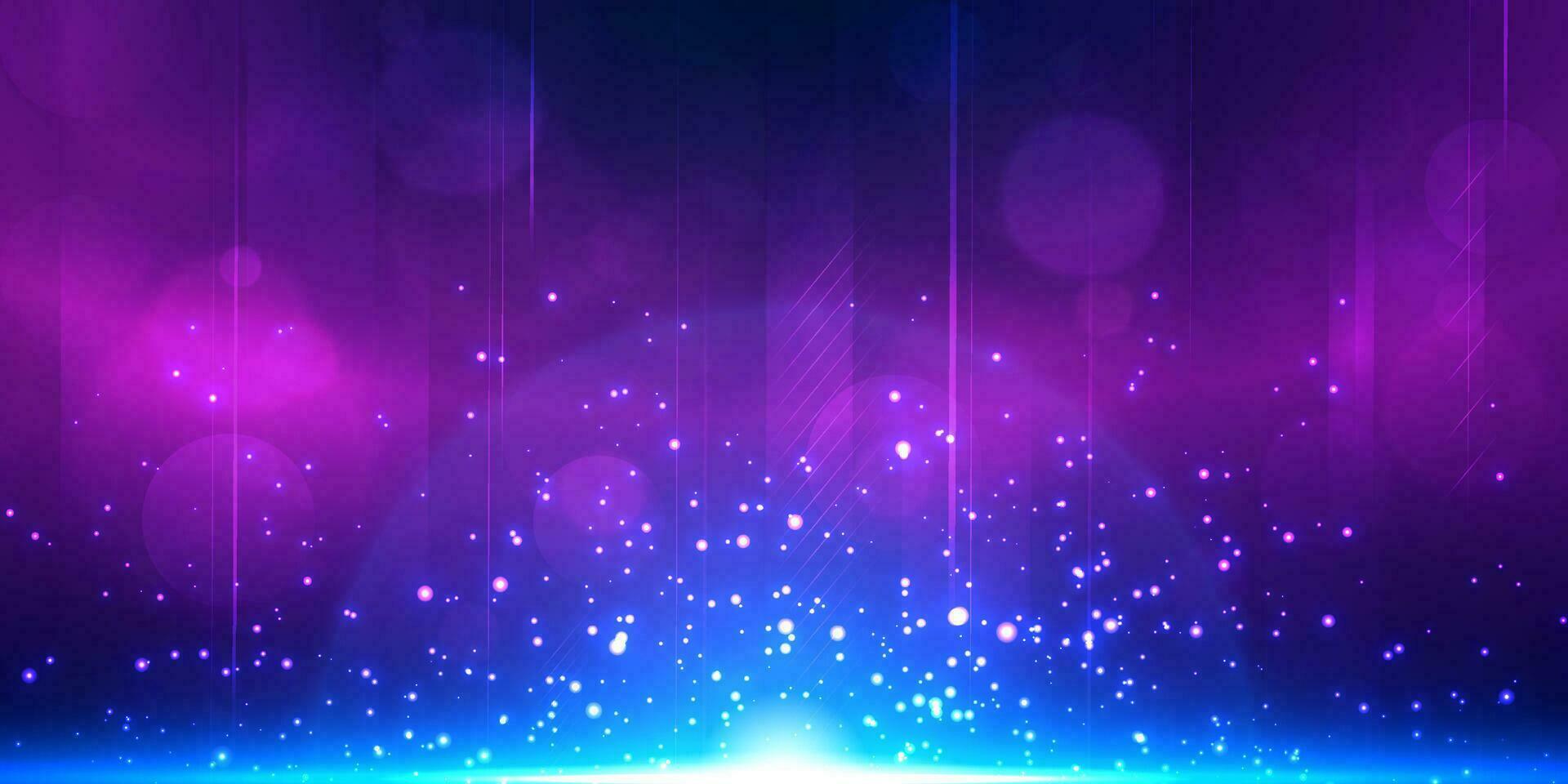 Digital technology futuristic Ai big data blue purple background, internet network connection, abstract cyber information communication, science innovation future tech, line dot illustration vector 3d