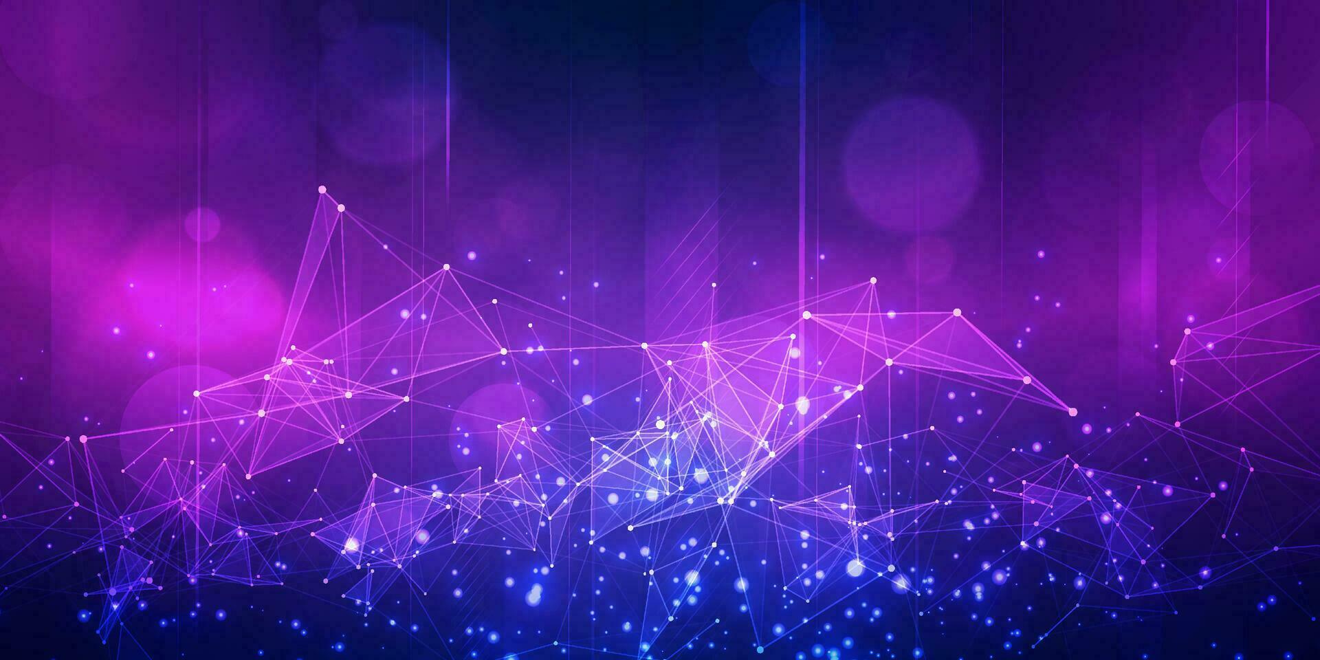 digital tecnología futurista ai grande datos azul púrpura fondo, Internet red conexión, resumen ciber información comunicación, Ciencias innovación futuro tecnología, línea punto ilustración vector 3d
