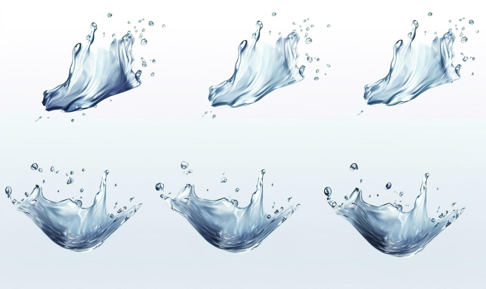 AI generated The water crown splashes with drops.Generative AI photo