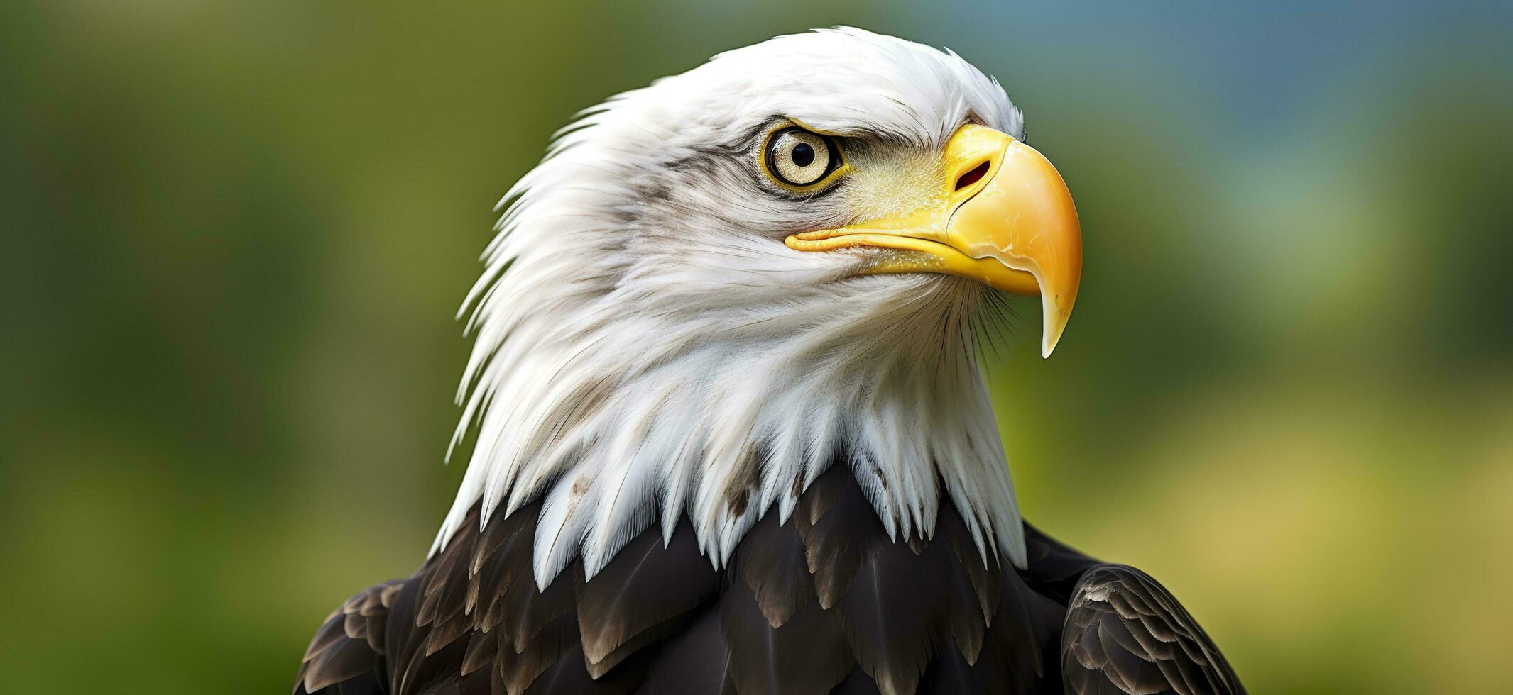 AI generated Portrait of an american bald eagle, wildlife. Generative AI photo