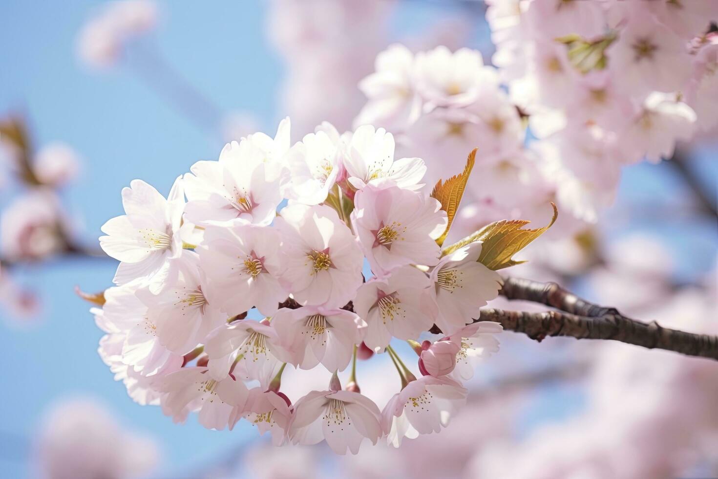 AI generated Pink Petals. AI Generated photo