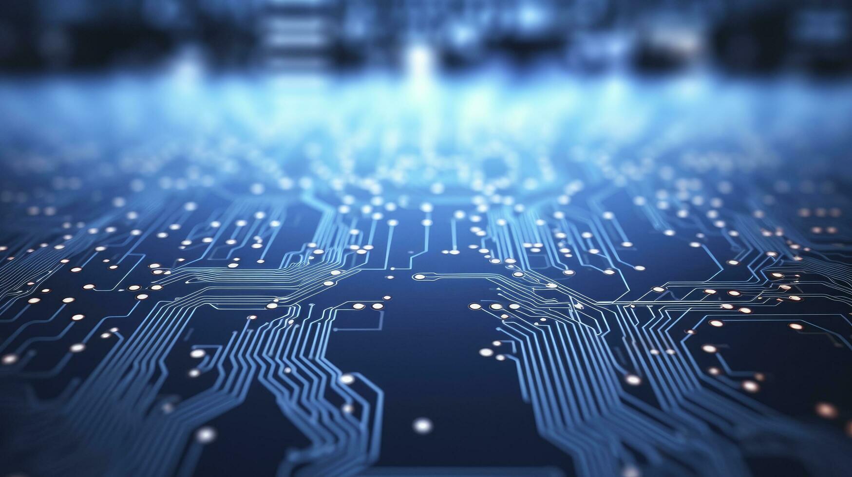 AI generated Circuit Board Background. Computer, Data, Technology, Artificial Intelligence. AI Generated photo