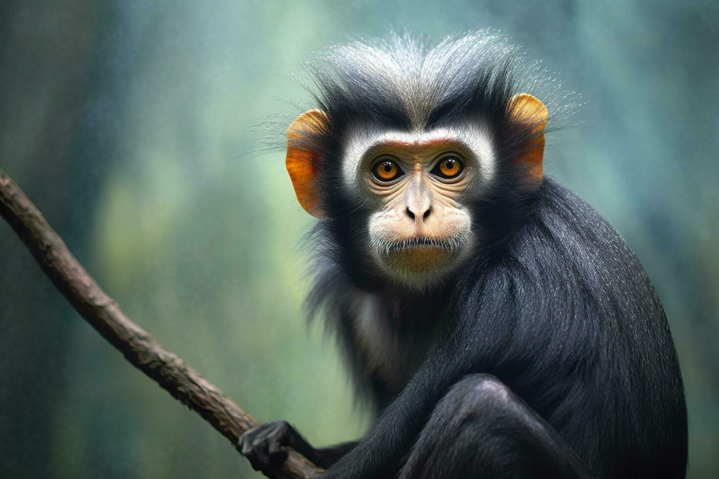 AI generated Wolfs Mona Monkey. Generative AI photo