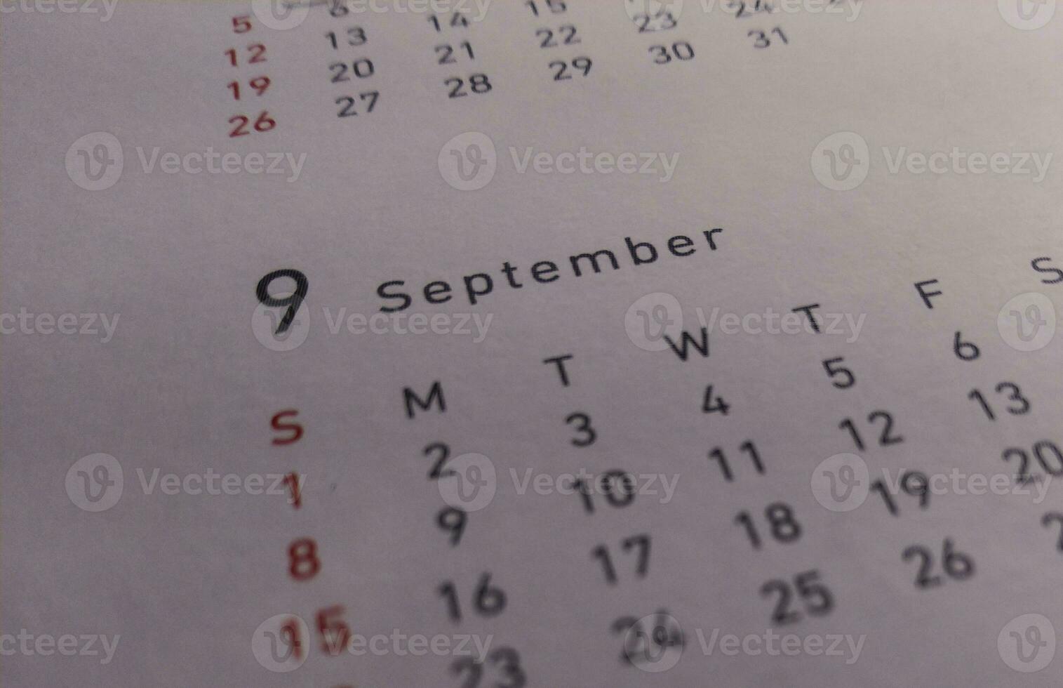 un mensual calendario antecedentes con un minimalista diseño foto