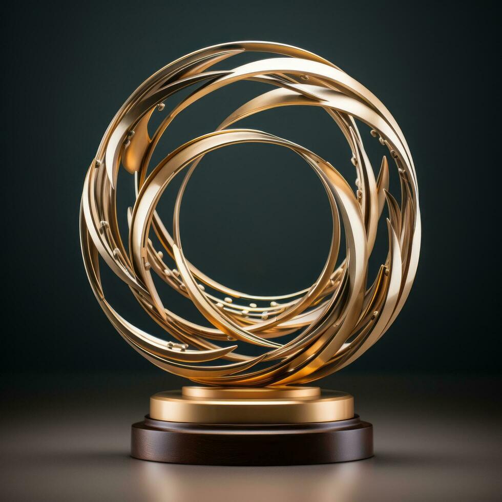 AI generated Golden Spiral Trophy photo