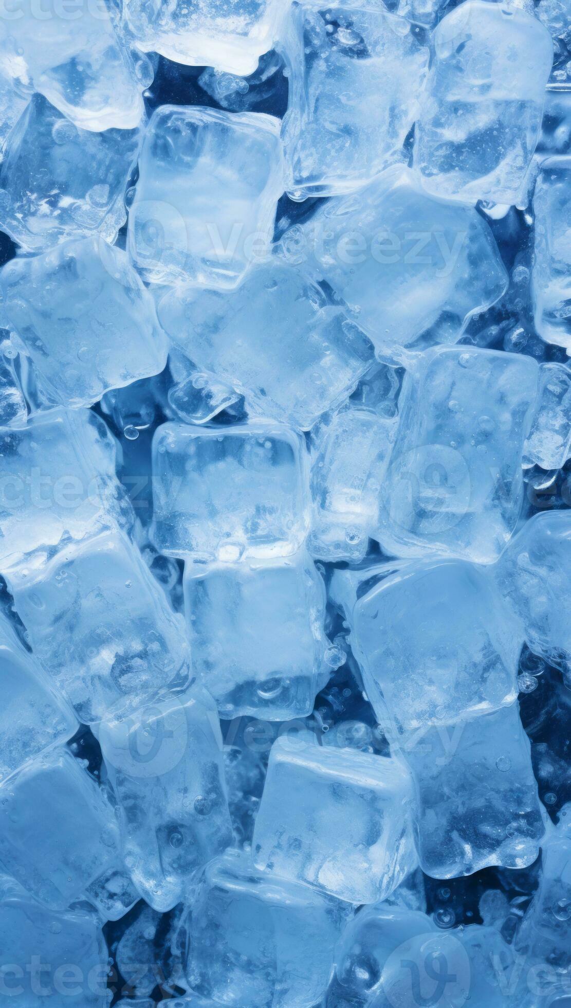 AI generated Closeup of floating ice cubes 35978417 Stock Photo at