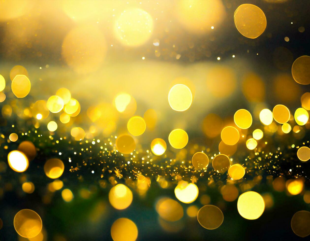 AI generated Gold background with light bokeh. Abstrat background photo