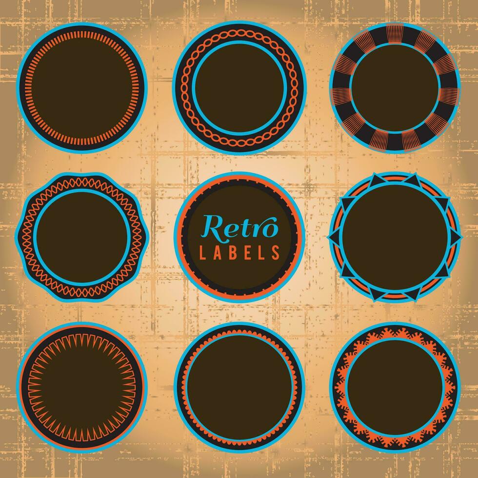 Set of Retro Labels and Badges vector