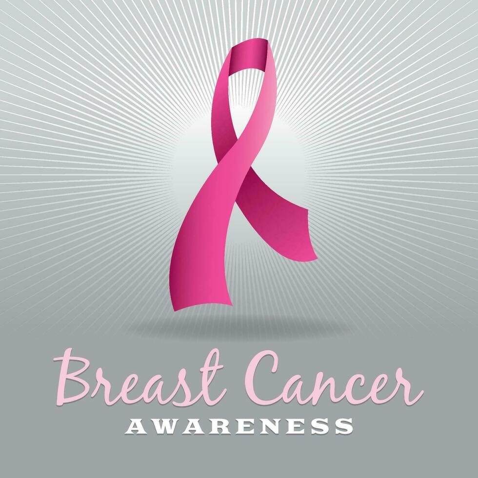 Breast Cancer Awareness Ribbon and Background vector